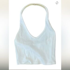 White Halter Neck Top